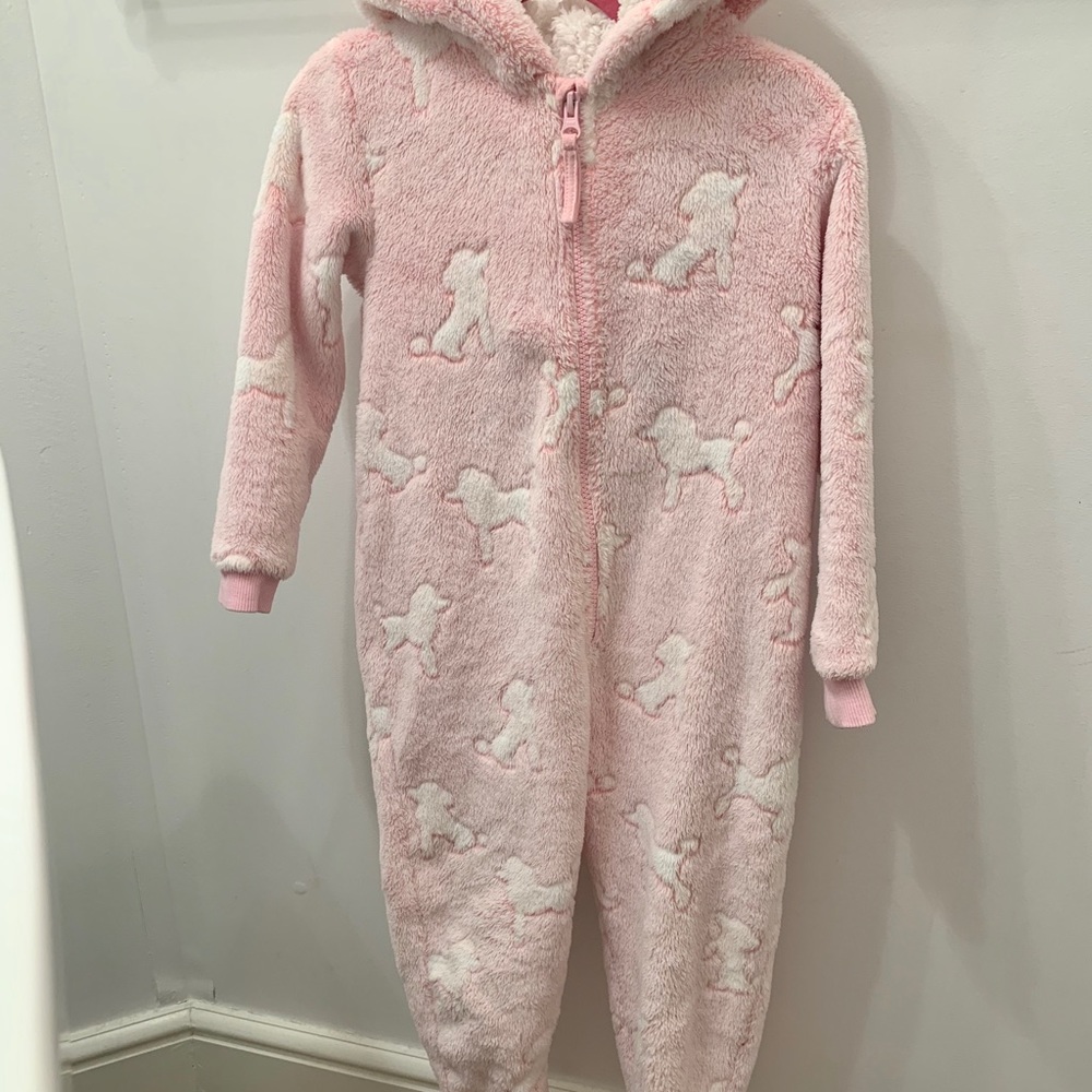 Girls onesie with hood in super plush